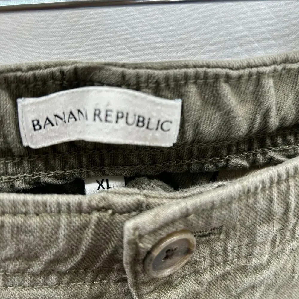 Banana Republic men’s linen blend pants green olive straight XL